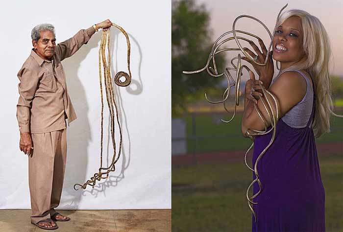 Current Longest nails record holders