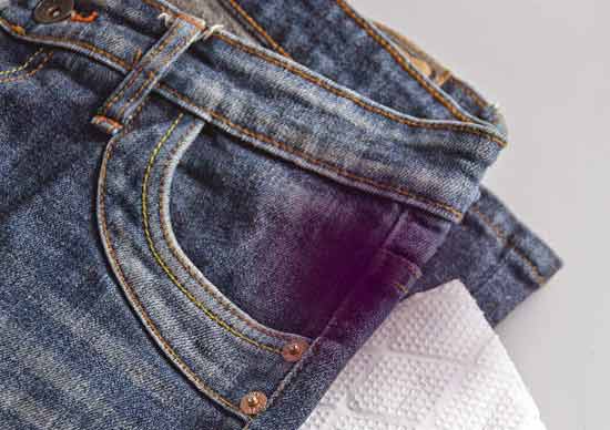 removing nail polish from jeans