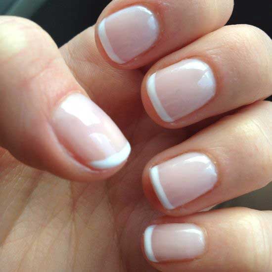 french manicure short nails diy