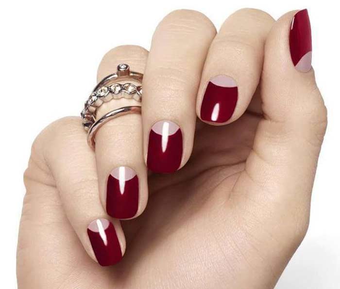 reverse french manicure how-to designs colors