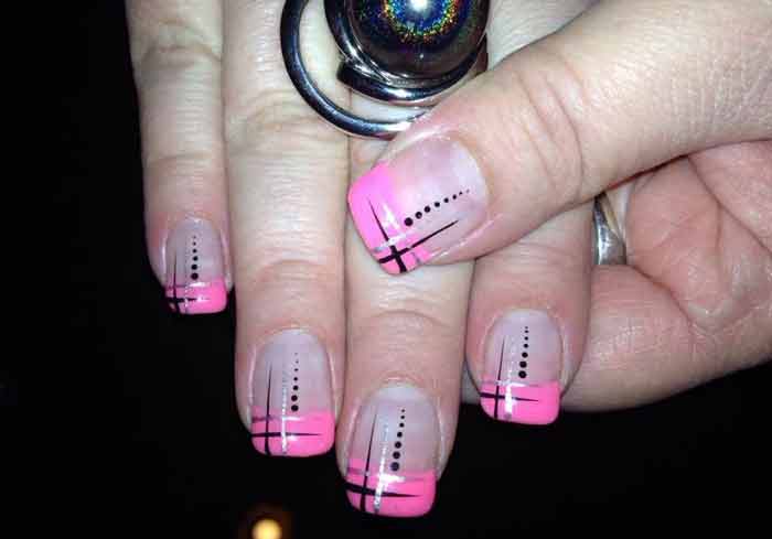 Pink French Tip Nails ideas for spring