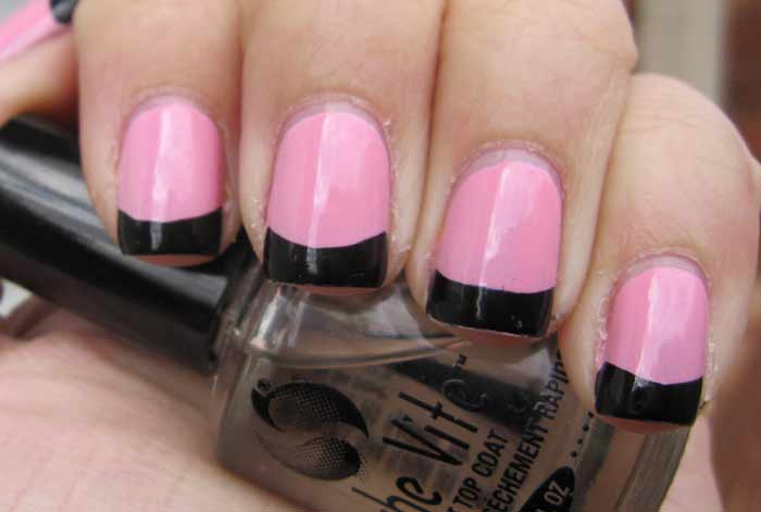pink blank french manicure